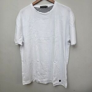Tailored Recreation Premium Mens White Short Sleeve T-Shirt XXL Cotton Stretch
